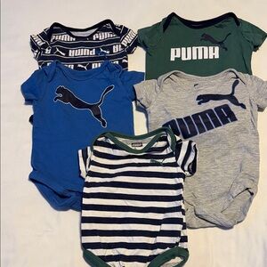 Puma Baby Onesie Collection - Blue, Green, Gray, Navy